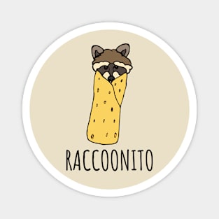 Raccoonito Funny Burrito Raccoon Magnet